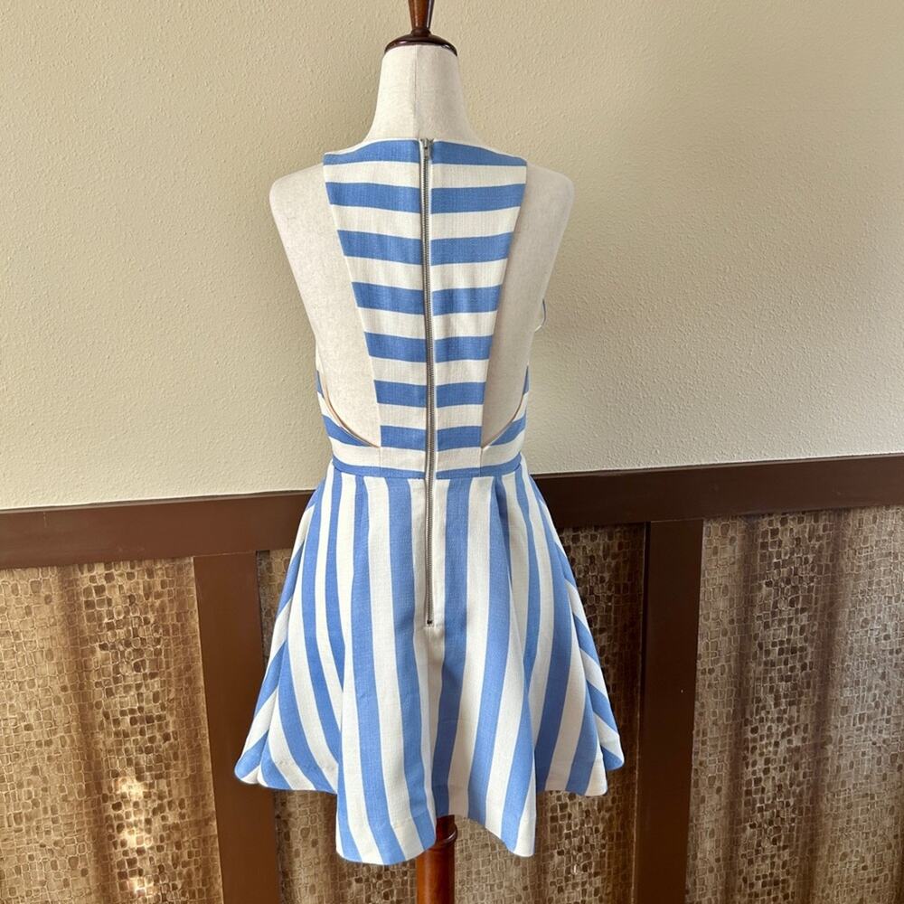 Lovers + Friends Sleeveless Cut-out Mini Dress in Nautical Stripes Small - Picture 8 of 14